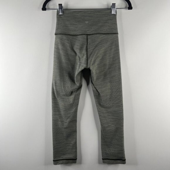 Lululemon Wunder Under Crop High Rise Size 4 Wee Are From Space Sage Dark Olive - Picture 4 of 8
